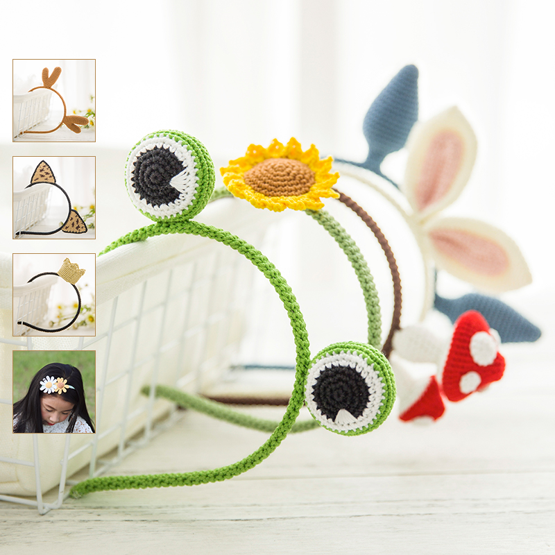 Лента для волос Yarncrafts из молочной хлопчатобумажной пряжи, цветная лента для волос ручной работы для девочек