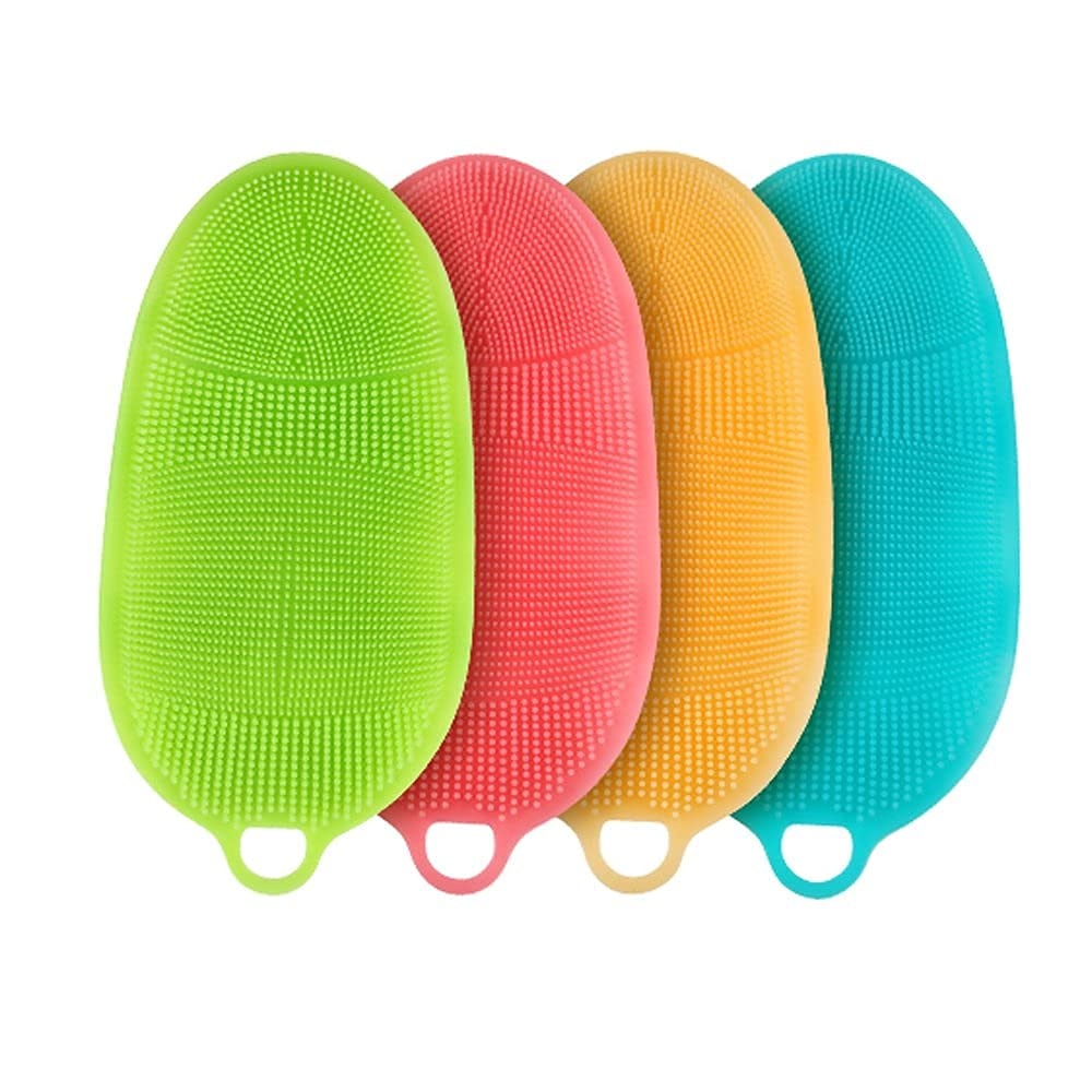 Body Brush, Washing Scrubber,Shower Exfoliating Face Cleansing Pad Sponge Bathing Cleaner SPA Feet Back Massage