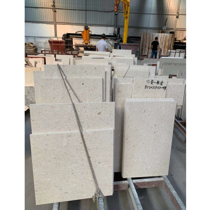 Indoor honed sunny beige limestone tiles