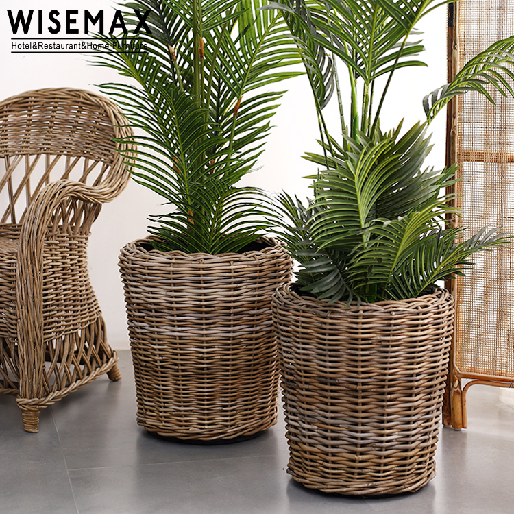 Мебель WISEMAX, украшение для гостиной, корзина для растений, натуральное хранилище, ротанговая Цветочная полка ручной работы