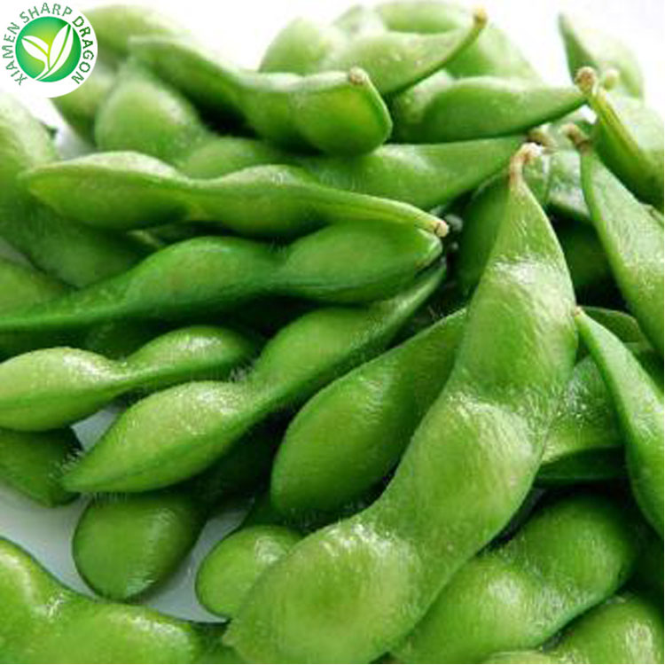 Сыпучие сырые овощи edamame, замороженные зеленые соевые бобы