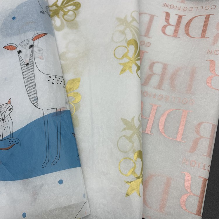 Custom tissue paper packaging printed logo gift wrapping paper clothing