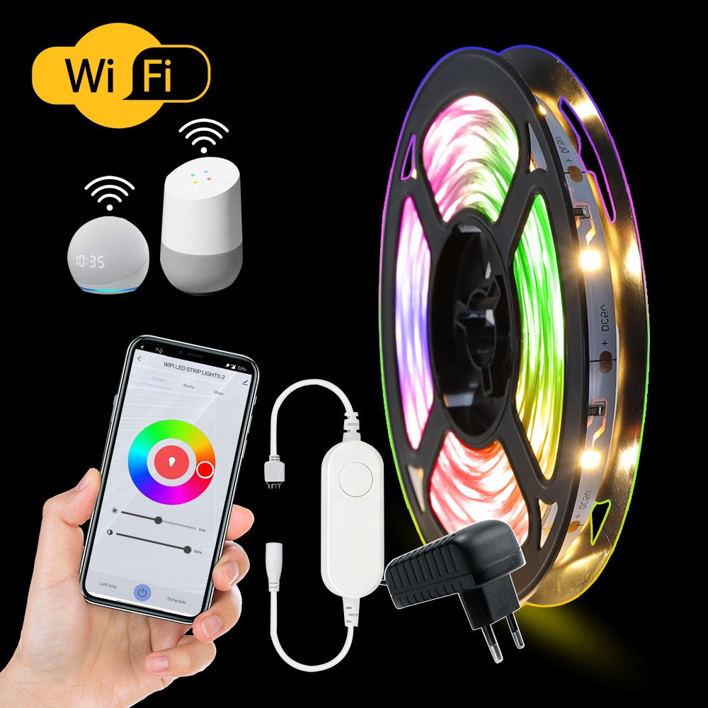 APP управление Amazon Alexa Google Home голосовое семья украшает 12v 18 светодиодов 16.4ft Tuya Wi-Fi костюм компании mlight, работающая при напряжении свет