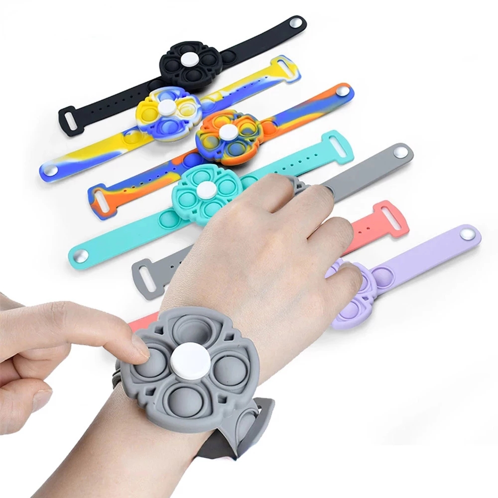 Silicone anti compression decompression bracelet safe fidget simple decompression silicone watch toy