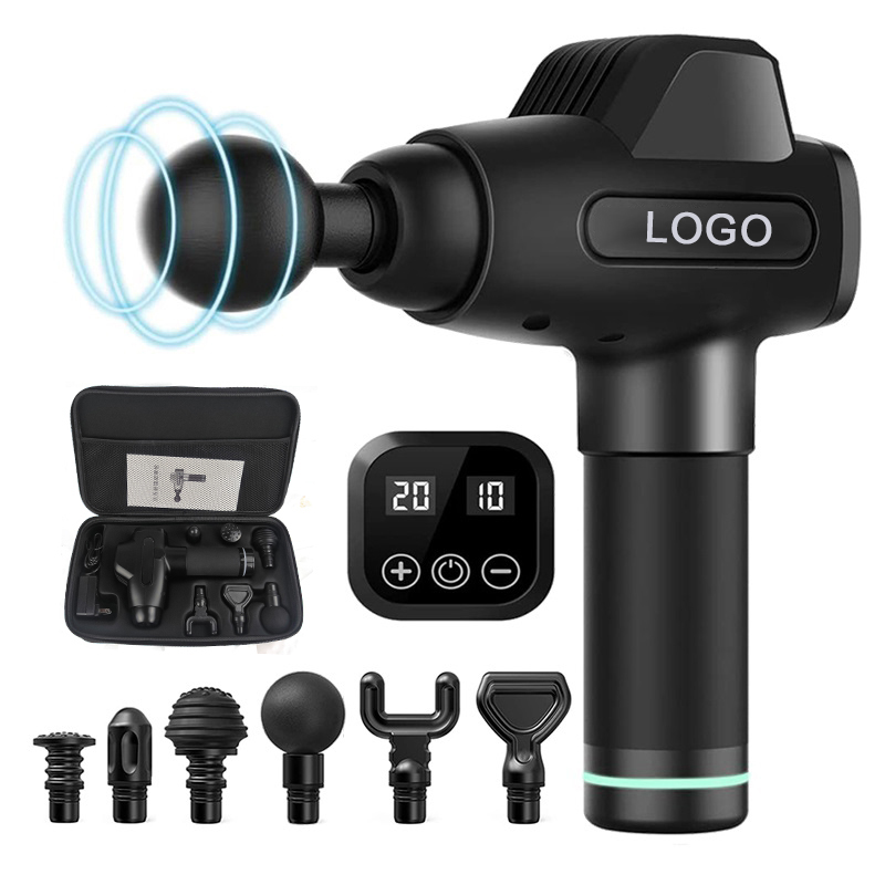 Sungpo 2021 customize shopify Model 30 Speed 20 Speed 24V Dropshipping Muscle Massage Gun With Lcd Screen