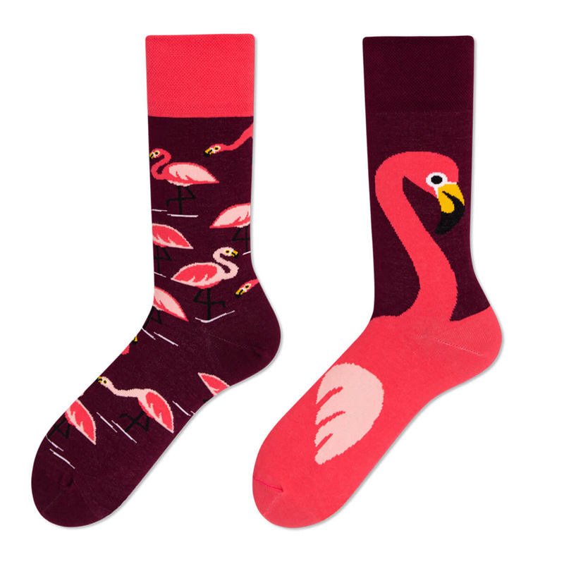 Hot sale Full Cotton Colorful Animal Funny Crew socks Women fruits AB style socks