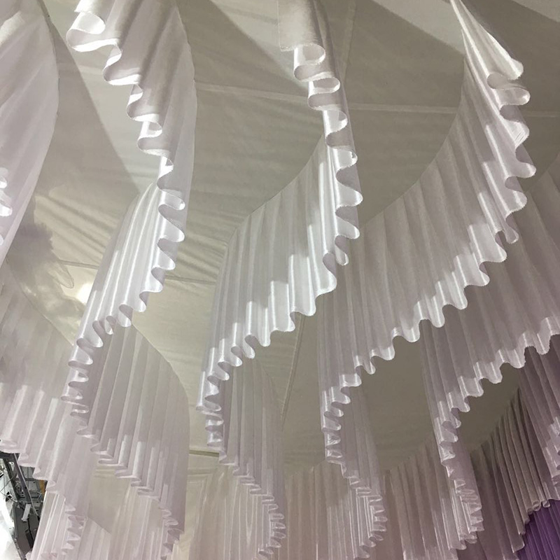 Wedding propsSVoile weddingTTop decorative wave finished pongee drooping cloud top yarn
