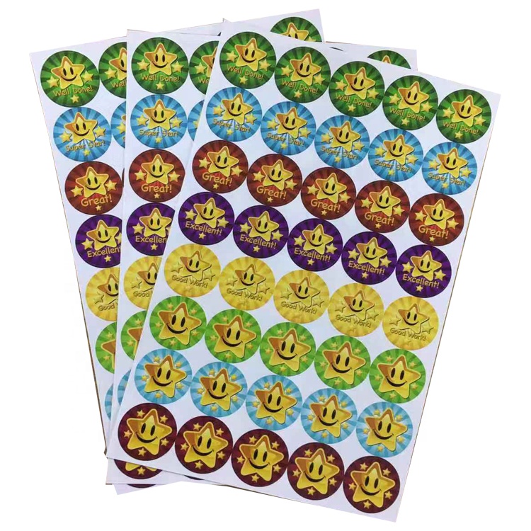 Wholesale teacher reward label cute anime birthday party kindergarten awards stickers for children