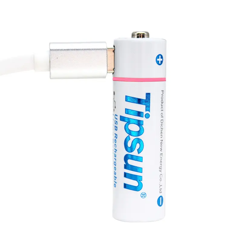 Tipsun 1,5 v 1500mAh baterias recarga aa usb Аккумуляторы для игрушек