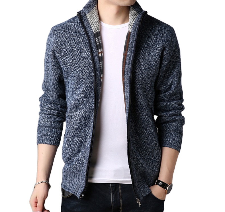 2021 winter fashion casual warm fleece jacket for men