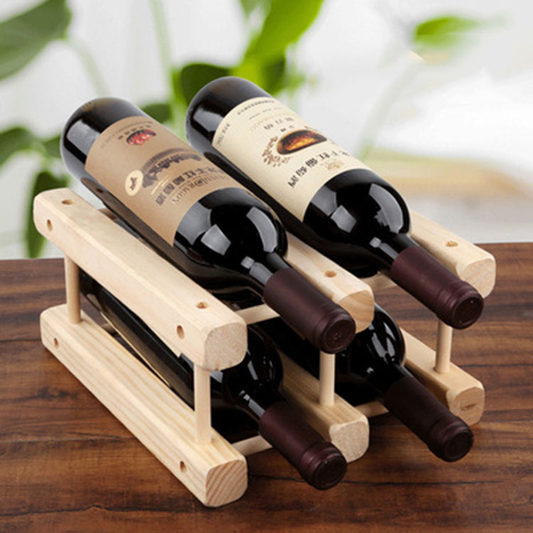 Creative Nodic Style Wooden Wine Rack For Home decoration Display Rack