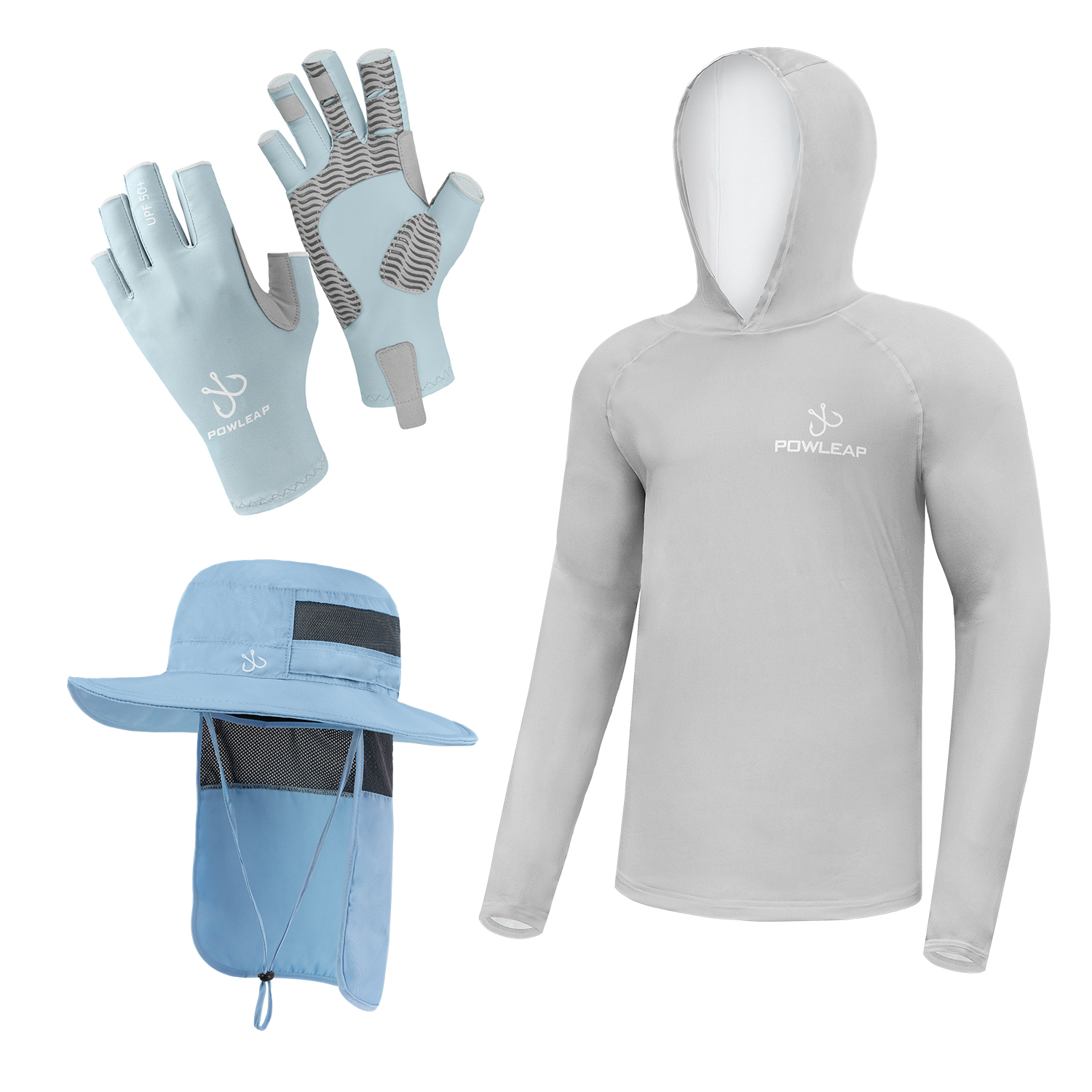 Sun Gloves UPF 50+ Fishing Gloves Fingerless Sun Protection UV Protection Fishing Gloves Men Women for Fishing Apparel Set