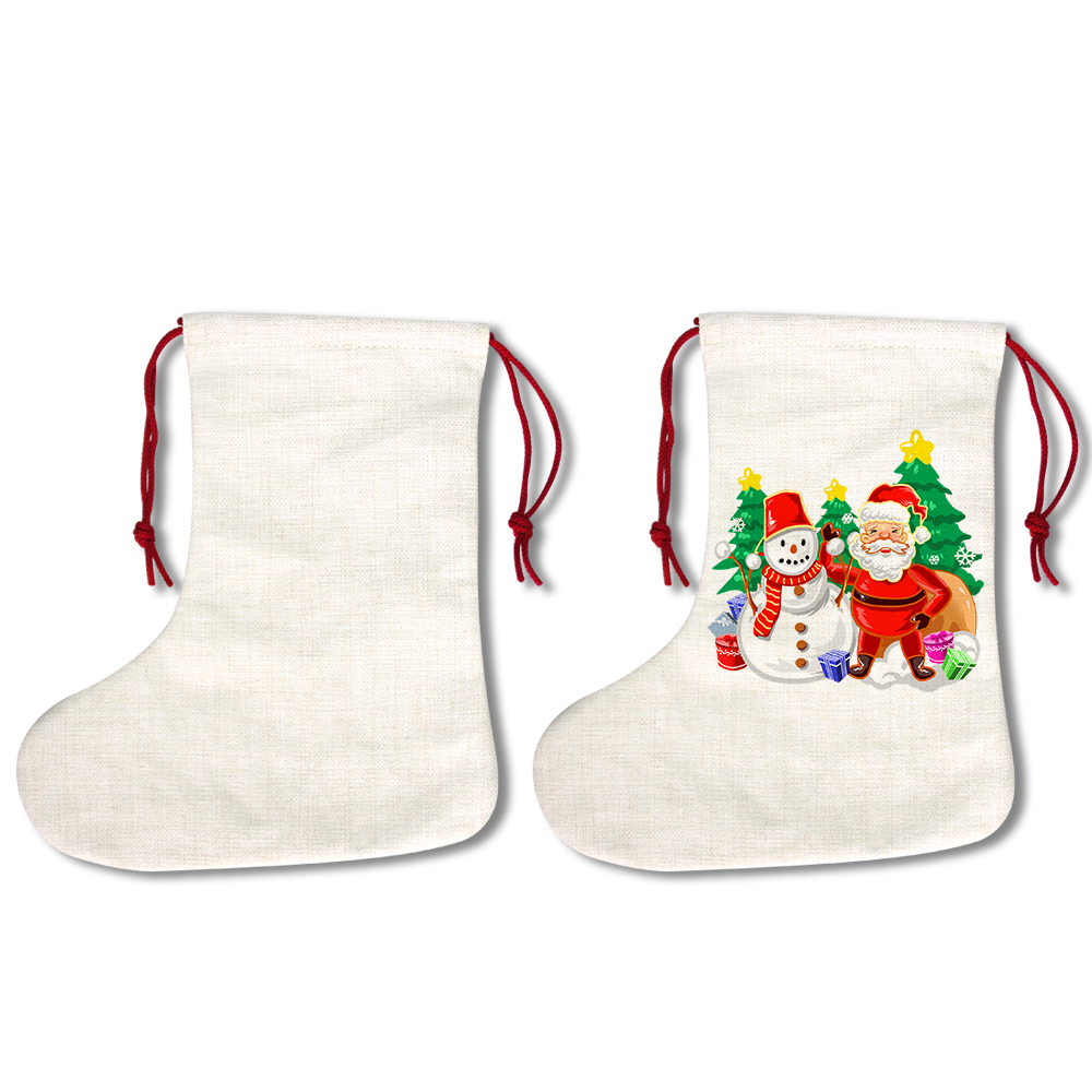 Prosub Customized Sublimation Decorative Christmas Socks White blank Christmas stocking For Sublimation Ornament Blanks