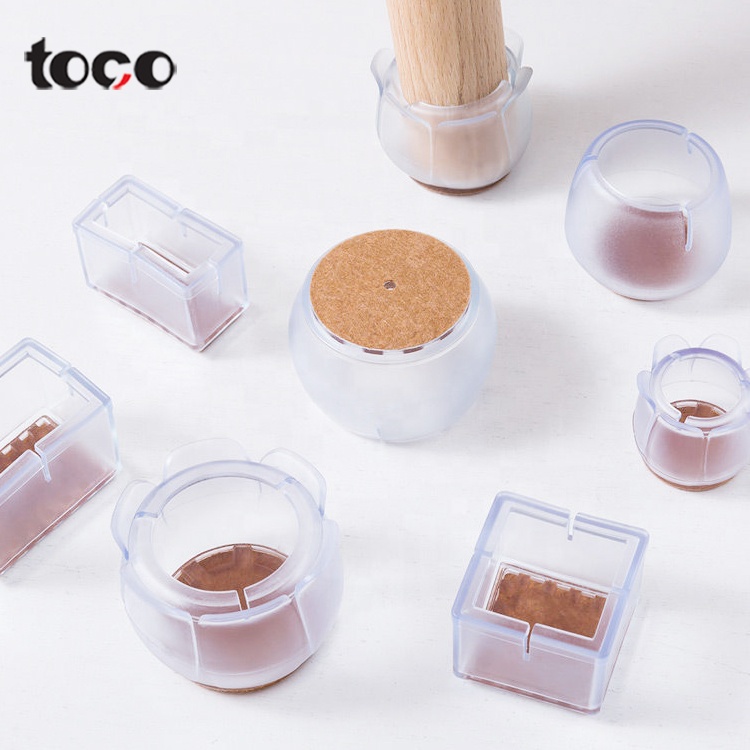 Силиконовые колпачки для ножек стула TOCO, мебельные Чехлы для ножек стола, защитные накладки для пола с круглым основанием, Нескользящие чашки для стула