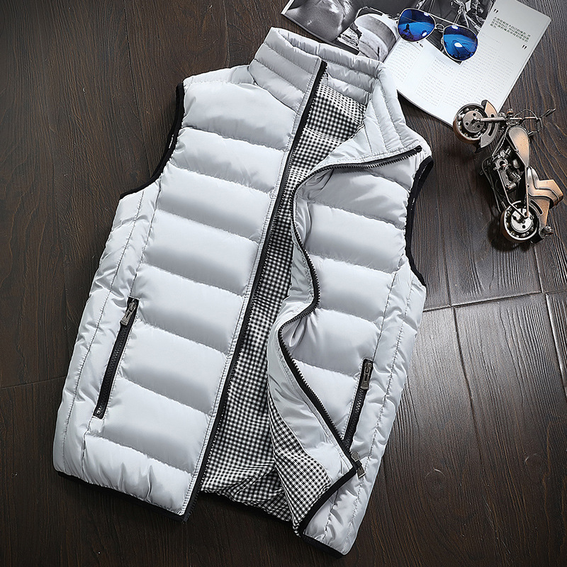 Custom Men's Vests And Waistcoats 2021 New clothes Zipper Puffer Vest Jacket Men Vogue Sleeveless Down Jackets