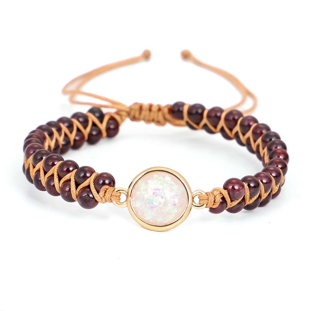 New Fashion High Quality Vintage Women Jewelry Natural Gemstone Stone Beads Macrame Bracelet