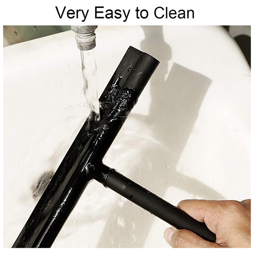 Silicone Bathroom Shower Squeegee With Hook For Shower Doors Kitchen Glass Mirror Restaurant Cleaner Brush Tool Wiper