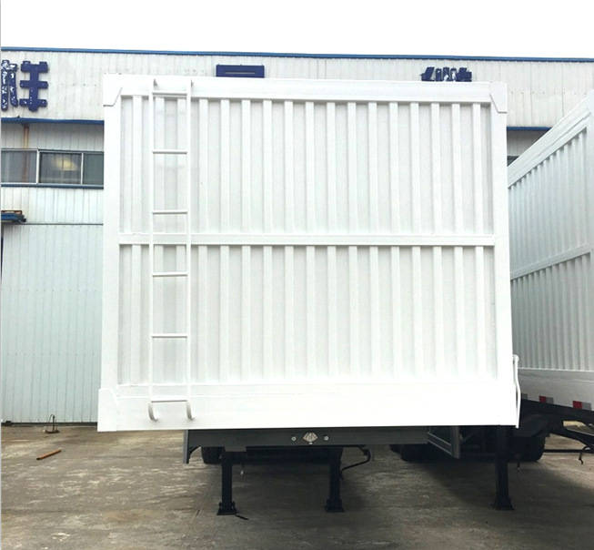 Square Shape Transport Truck 3 Axle Side Tipper Dump Semi Trailer