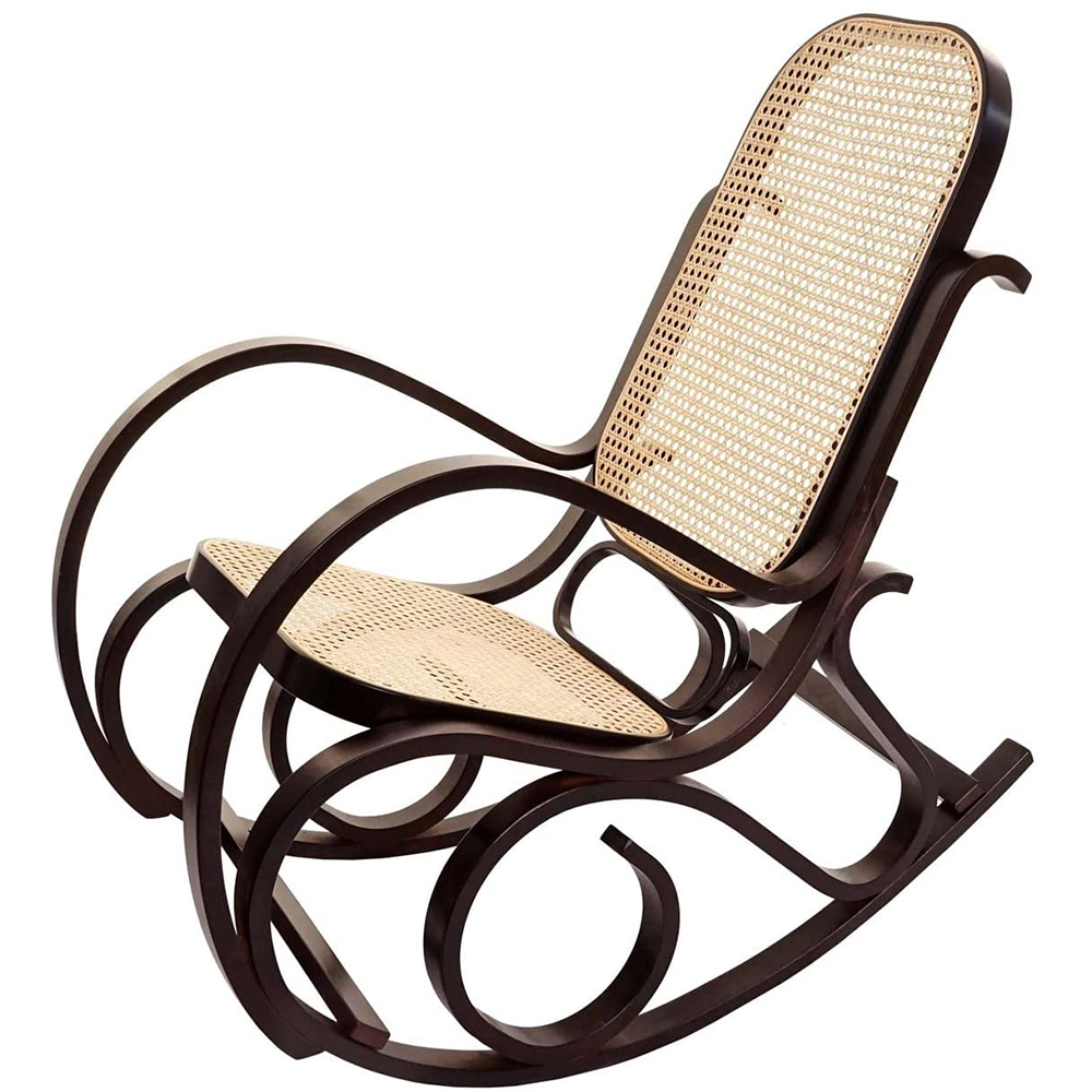 Rocking Chair Wooden Swinging Chair / TV Chair Solid Wood , With Rattan Seat