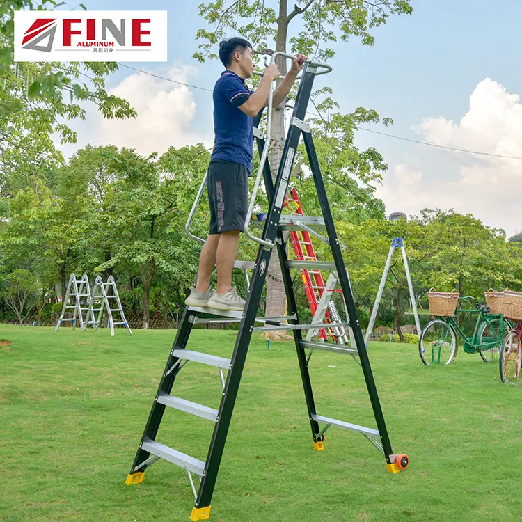 Multipurpose Ladder FRP Platform Ladder Folding Collapsible Fibreglass Podium Fiberglass Platform Ladder