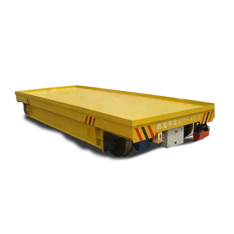 Coil Transfer Cart 50 Ton Steel Coil Transfer Car Battery Operated Rail Guided Transfer Cart Cast Steel Transfer Cart
