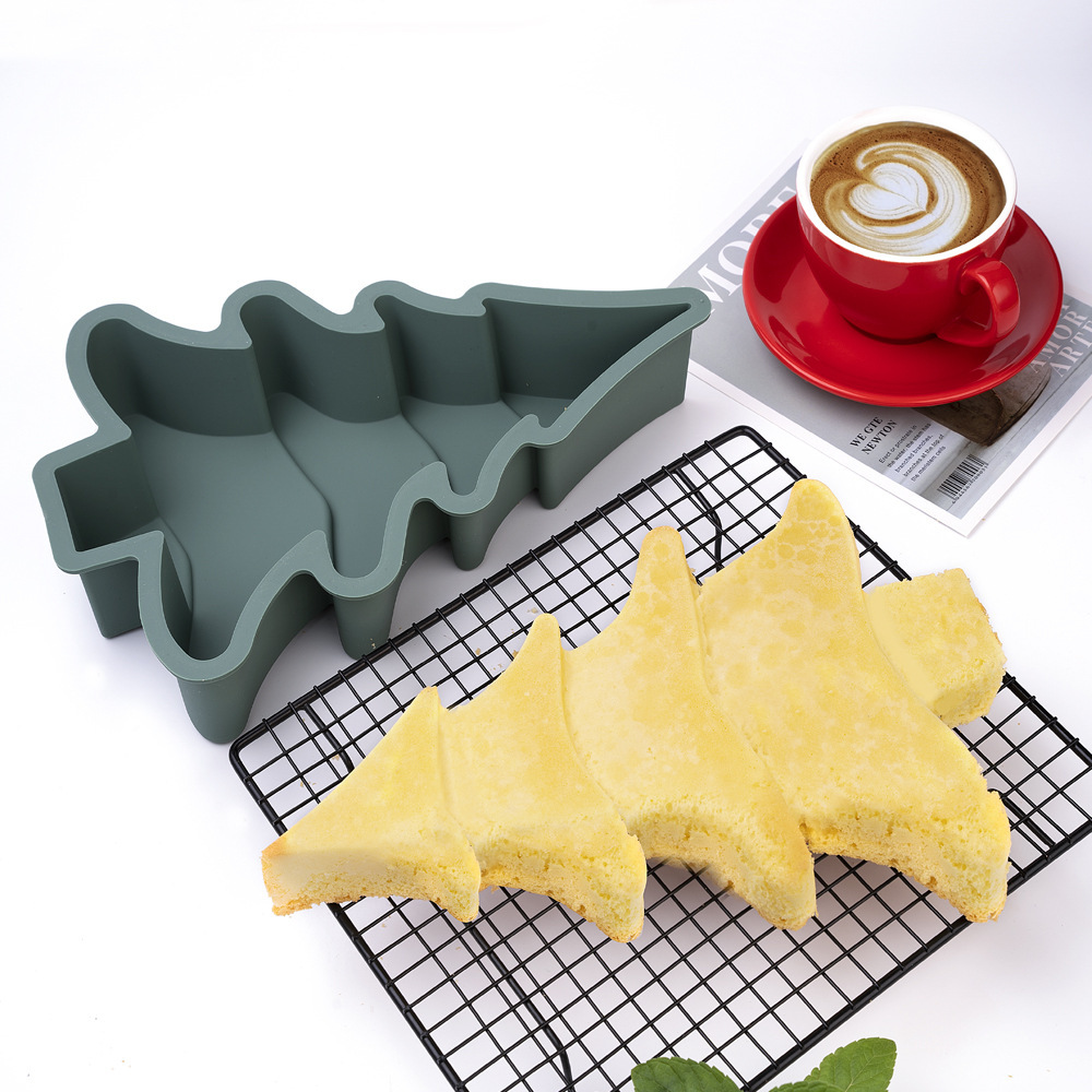 Early Riser Christmas Tree Cake Mold DIY Baking Pastry Tools Mousse Cake Silicone Mould