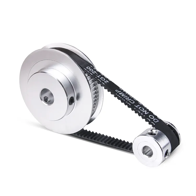 Custom standard type aluminium steel timing pulley and PU timing belt for auto engines