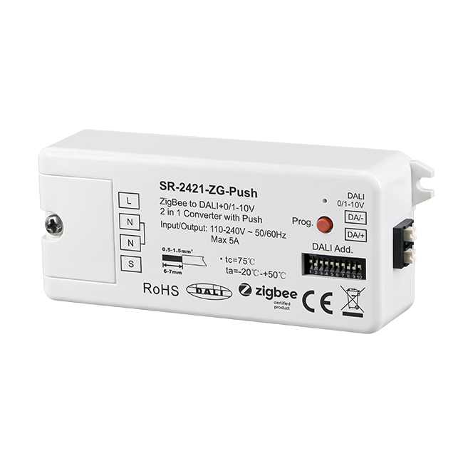 Конвертер Zigbee + Push-DALI + 0/1-10 в