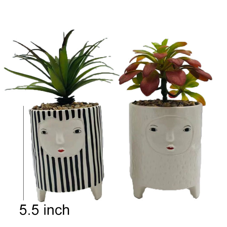 Succulent Ceramic Flowerpot Succulent Bonsai Flower Pot Supplies Ceramic Wall Hanger Planters Artifical
