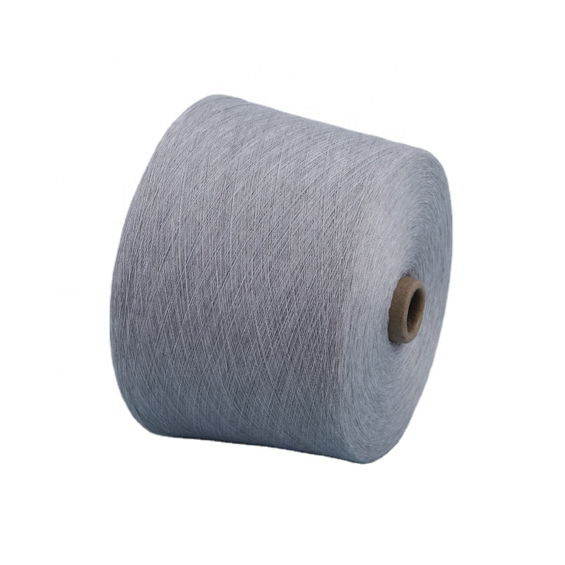 Gray Polyester Vortex spinning yarn for knitting and weaving good quality but at cheap price