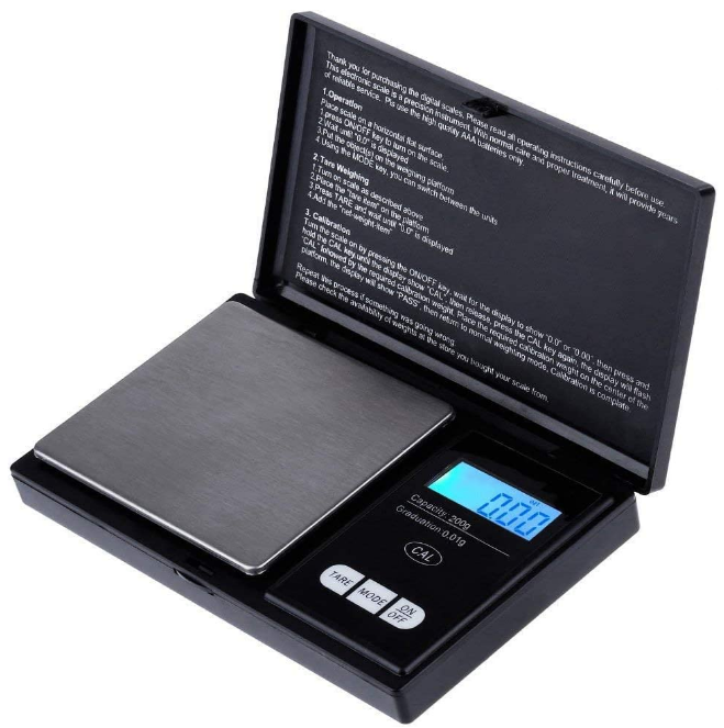 Digital Scale, 6 Units Conversion, LCD Back-Lit Display, Use for Jewelry/Medicine/Food/Powder(Battery Included)
