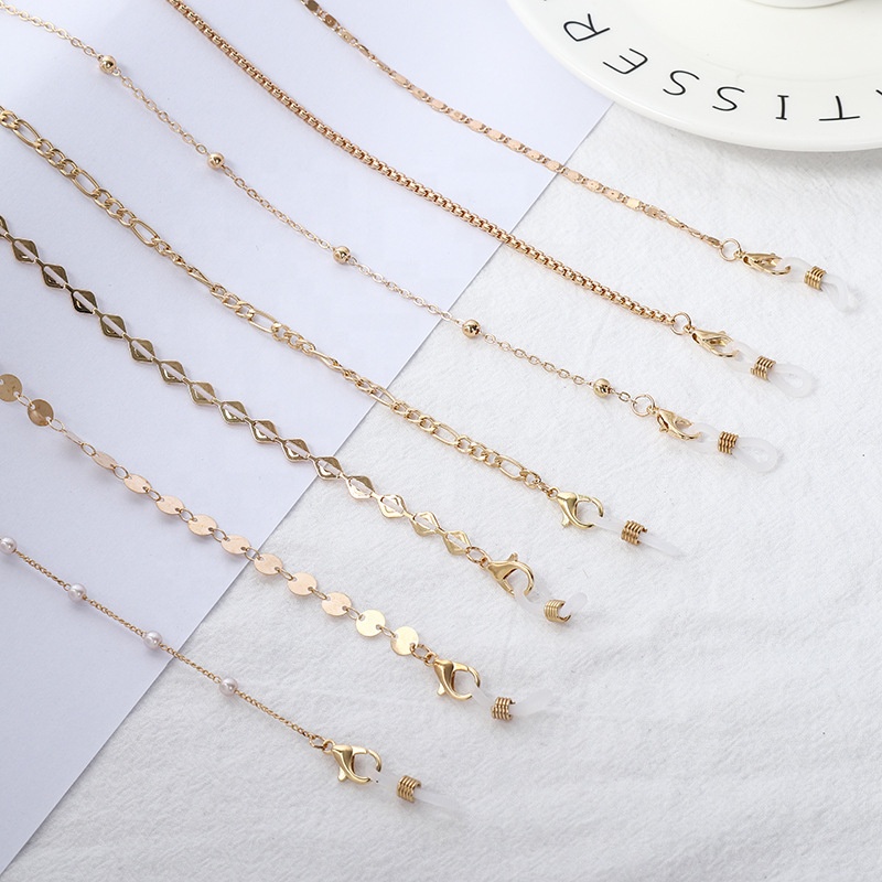Eyeglass Chain Holder Sunglasses Strap Chain Lanyard Metal Sunglasses Chain for Women