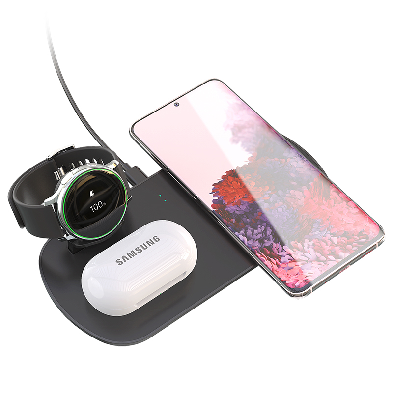 3 в 1 беспроводная зарядная станция для Samsung Galaxy iPhone/часы/Наушники быстрая зарядка подставка Qi безпроводная Amazon choose