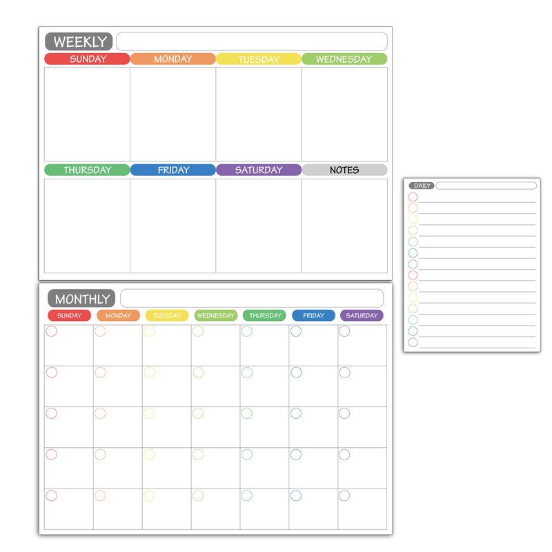 Magnetic Flexible Dry Erase Board For Refrigerator Monthly Weekly Custom Magnet Calendar Planner Whiteboard