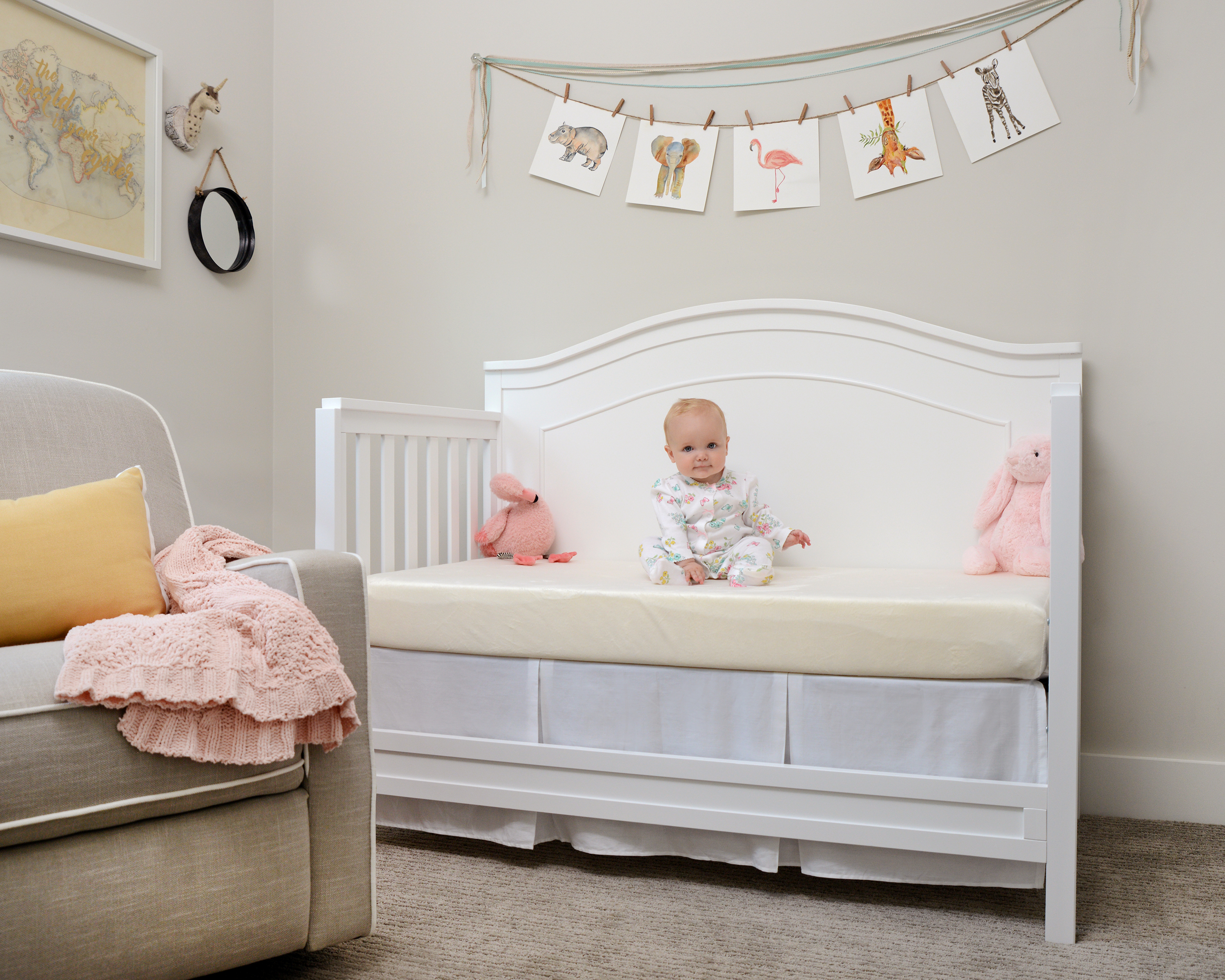 Wholesale Memory Foam Crib Mattress with Waterproof Cover Nursery with Baby Memory Foam (4 density foam)