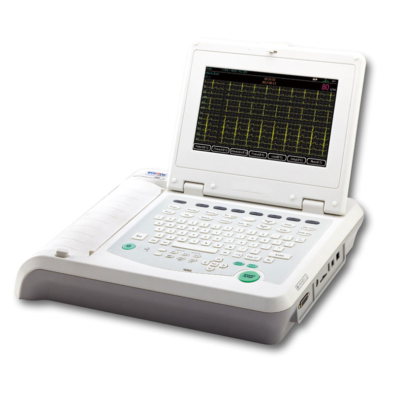 ECG1202 больница 12-канальная, портативный электрокардиограф с большой емкостью литиевая батарея