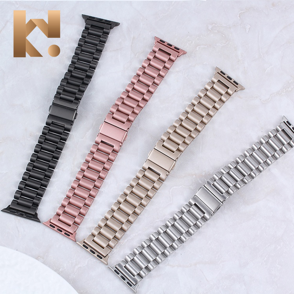Металлический ремешок KeepWin из твердого материала для Apple Watch, сетчатый металлический ремешок для наручных часов из нержавеющей стали, ремешок для часов Apple Watch