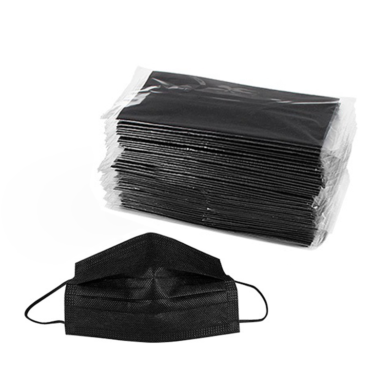 Black Individually Wrapped Mask CE Facial Mask In Stock Fashion 3 Layer Disposable Medical Facemask Class II EN14683