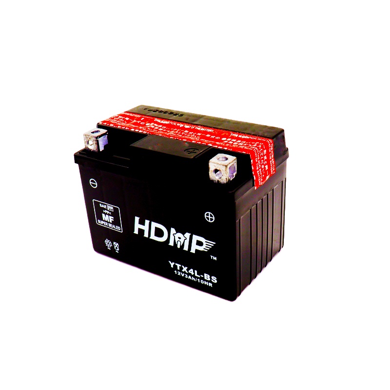 HDMP свинцово-кислотный аккумурятор для мотоцикла, батарея по заводским ценам герметичный MF agm батареи 12V 3Ah YTX4L-BS