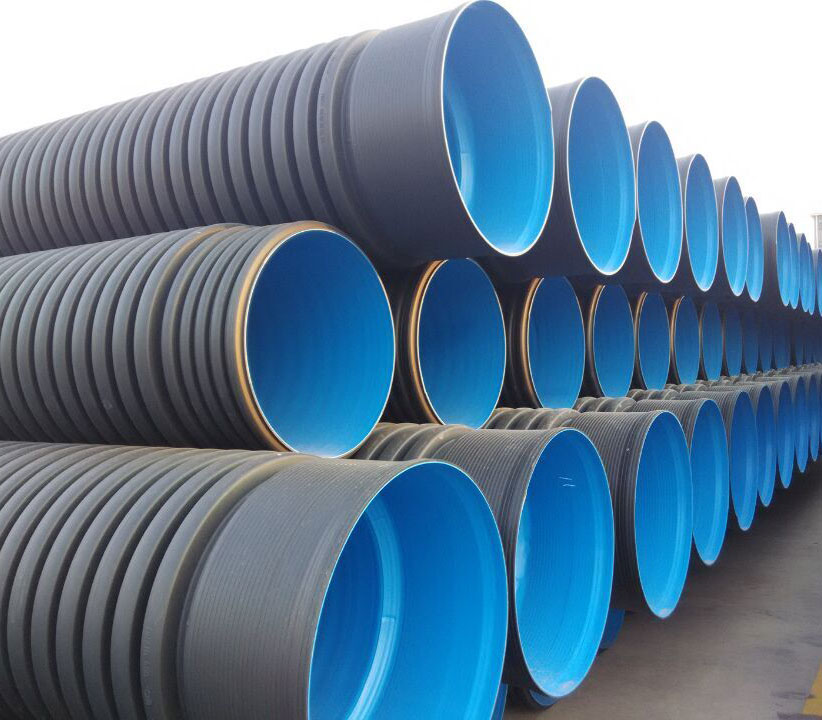 SN8 Двухстенная гофрированная HDPE пластиковая водосточная труба