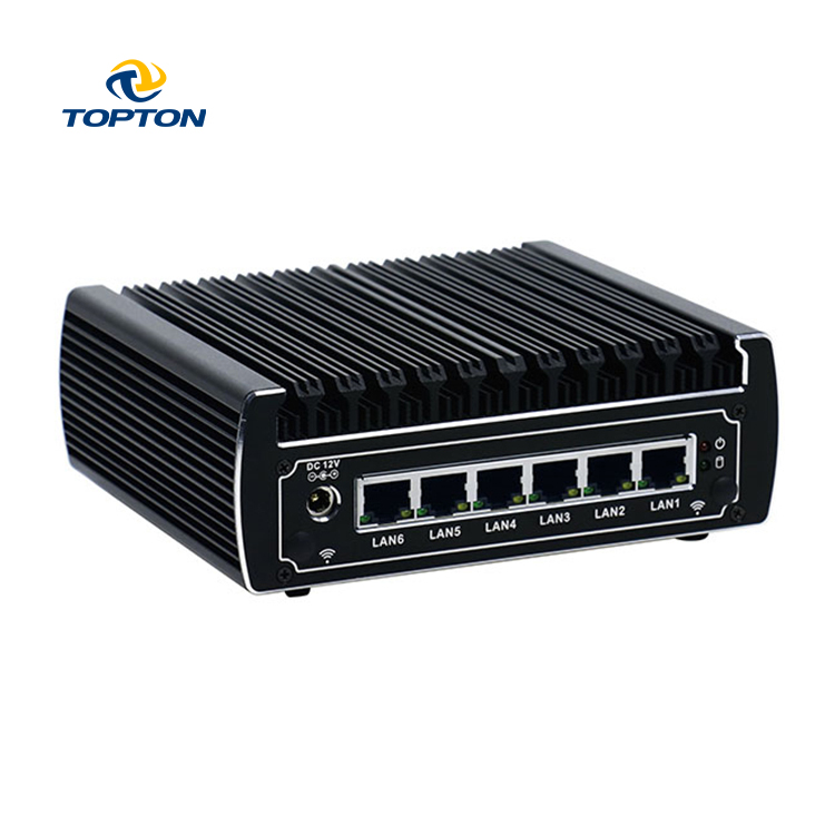 Промышленный мини-ПК TOPTON без вентилятора 6 * RJ45 LAN Cele 3855U Core i3 i5 брандмауэр ПК Pfsense маршрутизатор по низкой цене промышленный ПК