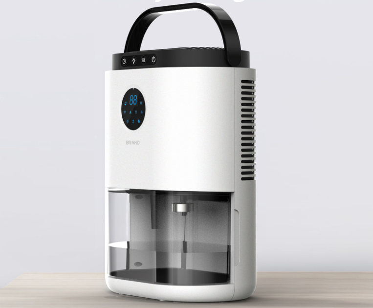 2L Volume Electric Mini Dehumidifier, Compact and Portable for High Humidity in Home, Kitchen, Bedroom, Bathroom