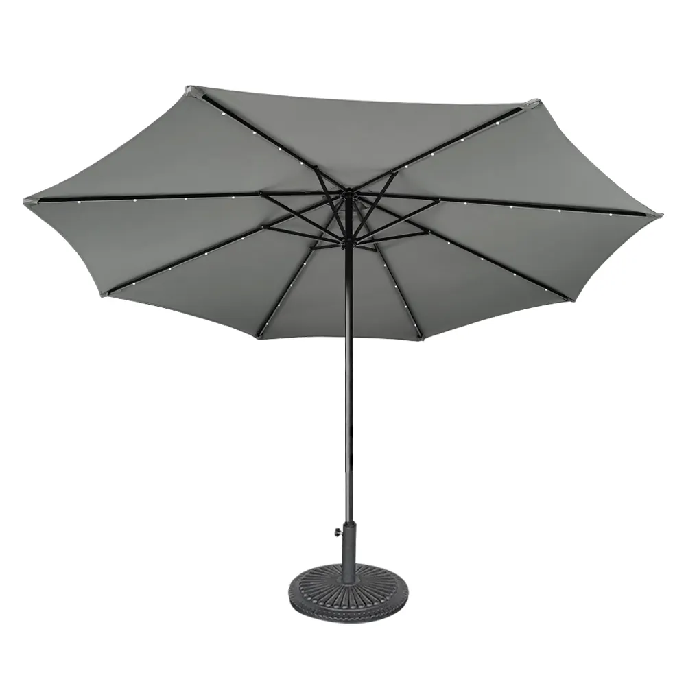 Led Parasol Garden 3M Outdoor Solar Sun Umbrella Sombrilla Parasol With Led