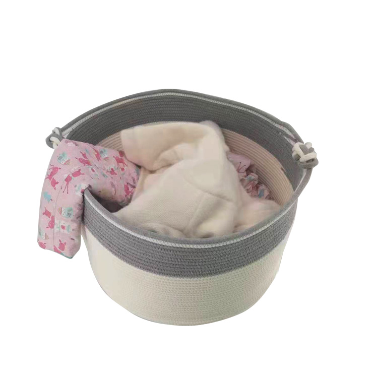Cheap laundry basket cotton rope basket laundry basket in bulk