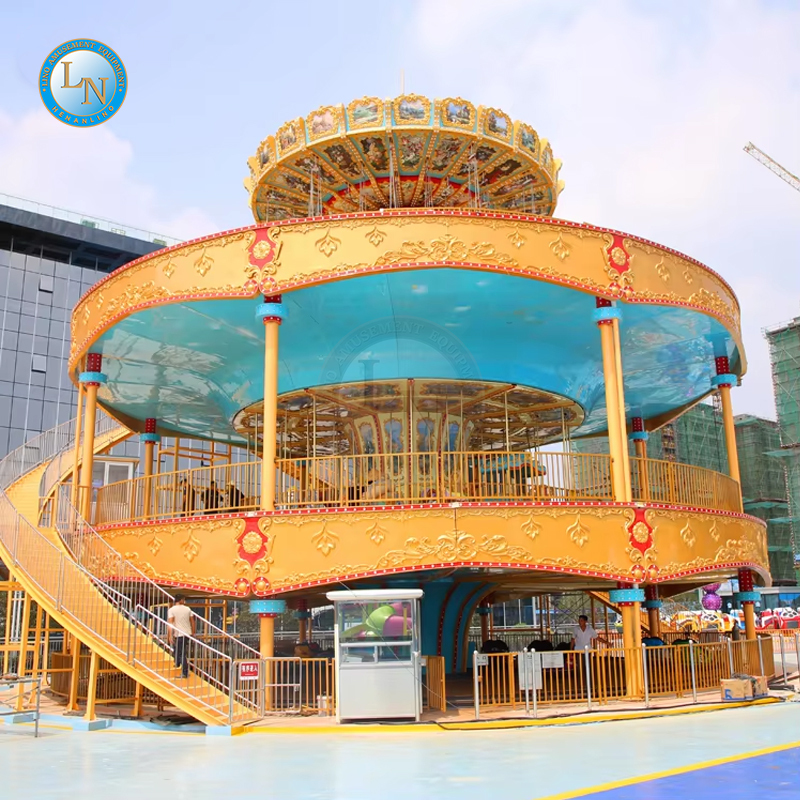 Theme Park Fairground Rides Classical Luxury Flying Chair Carousel Bumper Car Rides For Sale