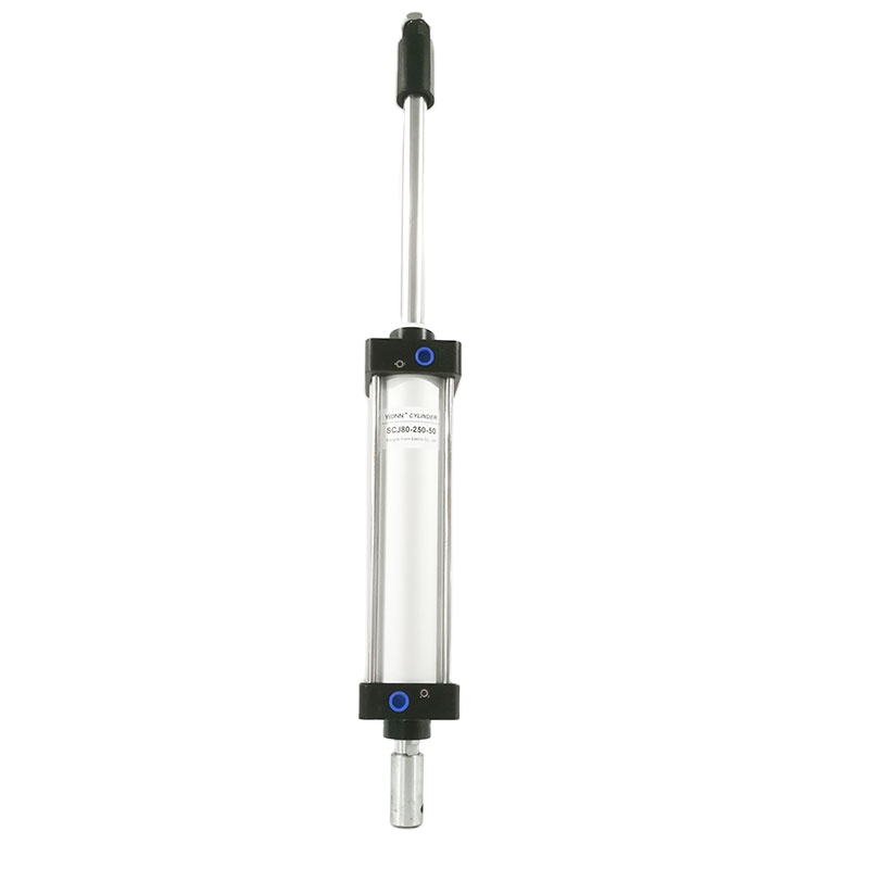 Pneumatic Airtac type SCJ 80-250-50 80 mm bore 250 mm stroke double rod action air cylinder piston adjustable stroke 50 mm