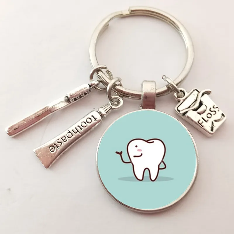 2020 New Dentist Glass Assistant Gift Dental Care Keychain