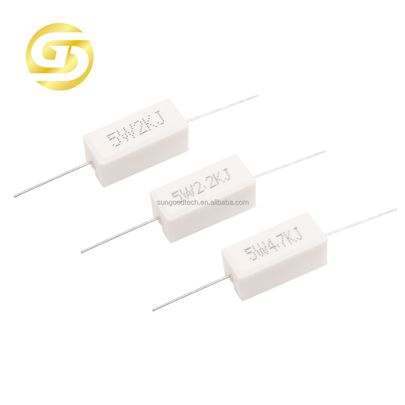 Цементный резистор SQP 5 Вт 240R 270R 300R 330R 360R 390R 430R 470R ohm 5 Вт, Керамический резистор осевого типа с выводами