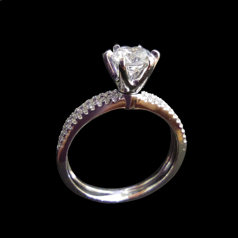 Womans rings couple real natural and original gia certified diamond engagement wedding gold engag sollitaire rings jewelry women