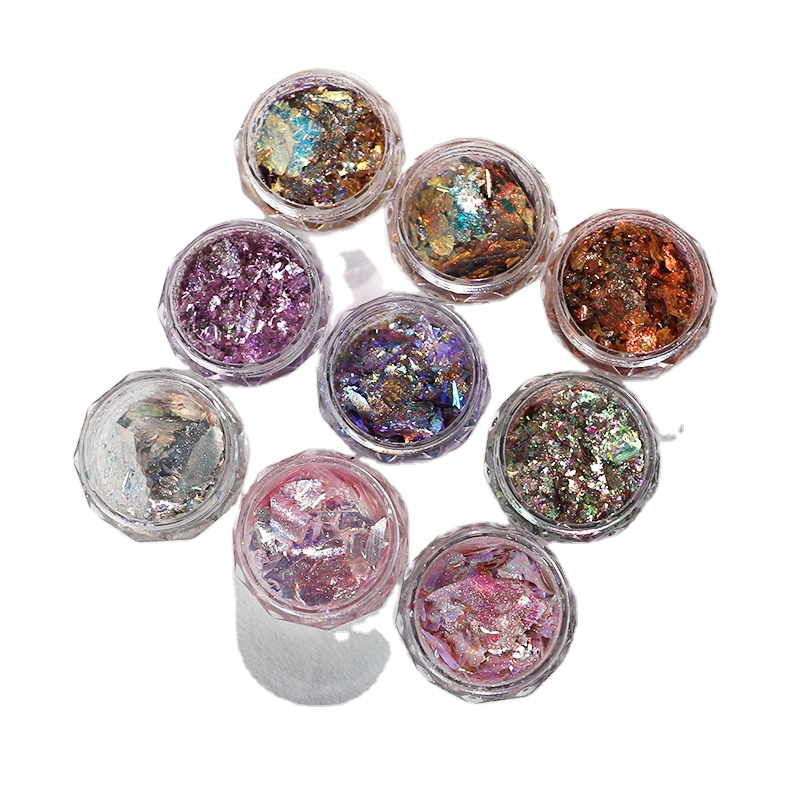 Flake Pigment Various Colors Bulk In Bag 1 kg Nail Powder Pigment Chunky Glitter Flake Pigment For Nail Salon